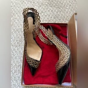 Christian Louboutin Black and Gold Heels